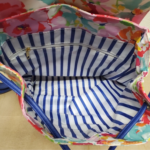 *Low Start* NWOT Like New Floral Backpack with Blue Accents - Picture 4 of 4